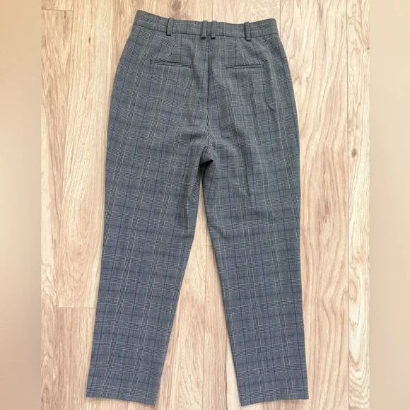 Rebecca Taylor Plaid High Waist Trousers Size 8 - Picture 3 of 8